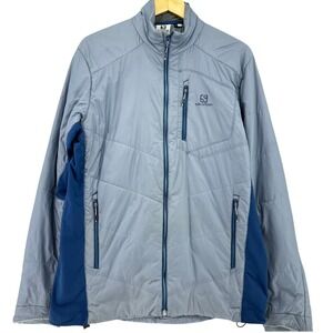 Salomon ActiLoft PrimaLoft Insulated Jacket Blue Men's L Full Zip Gorpcore Gorp